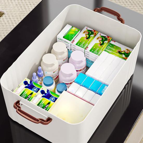 3-х уровневая аптечка с ручкой, большая вместимость, многослойный дизайн, не содержит бисфенол-А, хорошая герметизация, органайзер для таблеток, аптечка