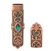 Antique Silver Finish Needle Storage Case Carved Pattern Portable Needle Organizer  For Embroidery