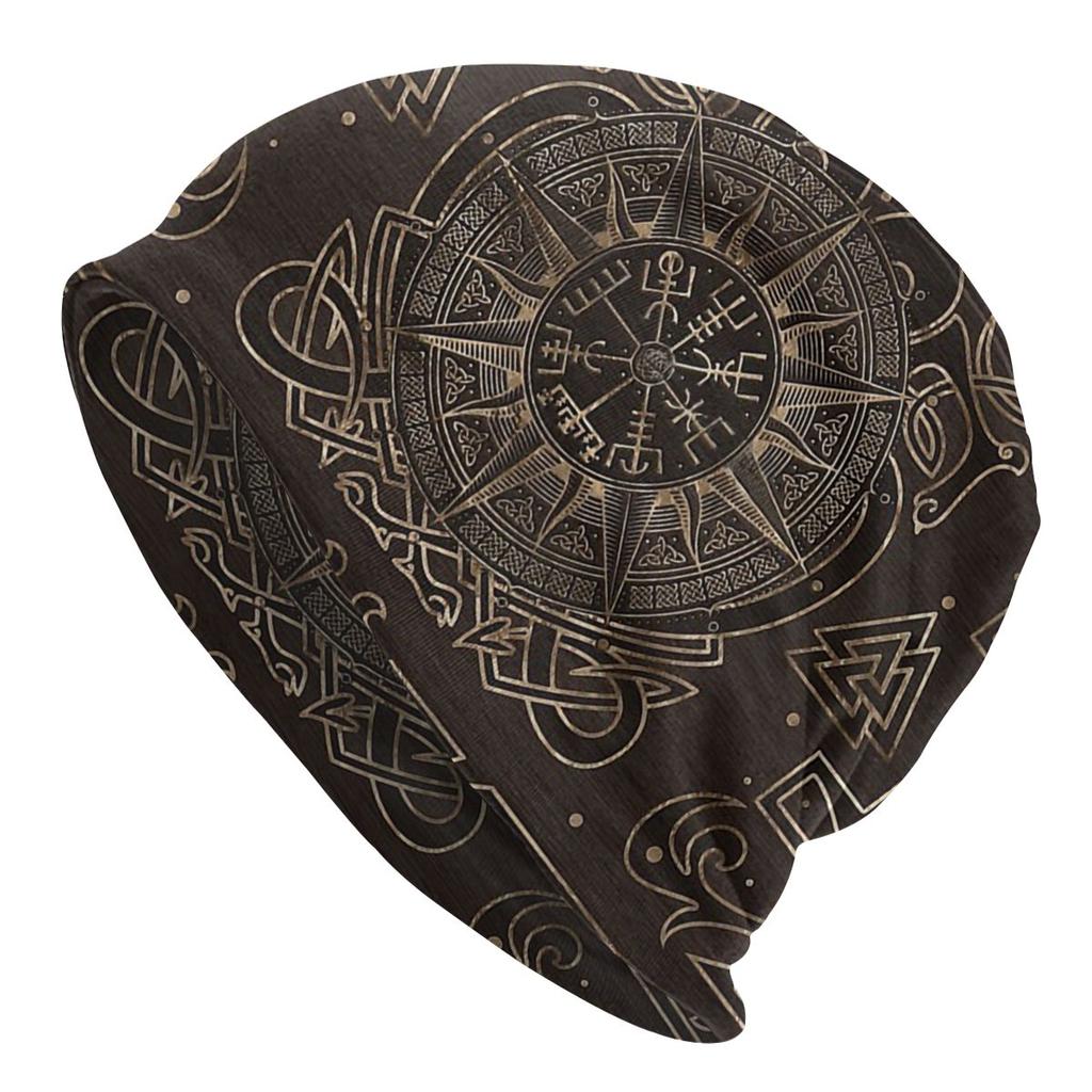 Модные тонкие шапки викингов Vegvisir Compass OrnaUnisext Bonnet Special Skullies Шапки Шапки