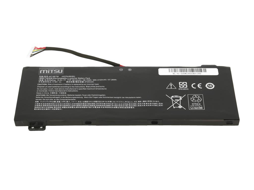 AP18E7M battery for Acer AN515-54 AN517-51