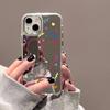 Smile Lovely Heart Mirror Phone Case For iPhone 15 Pro Case iPhone 11 13 14 12 Pro Max X XR XS Silicone Shockproof Back Cover
