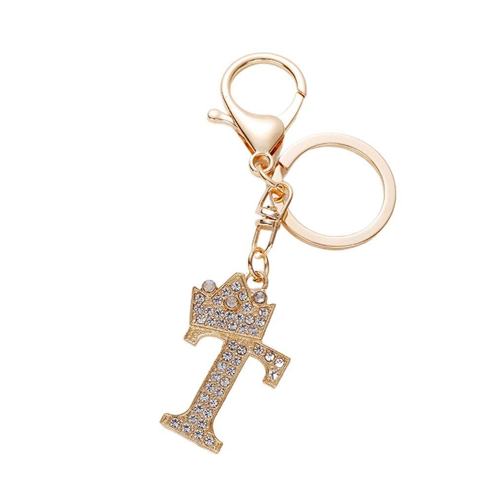 Автомобильный брелок с английским алфавитом, брелок для ключей с 26 буквами, брелок с 26 буквами, брелок с буквой Корона