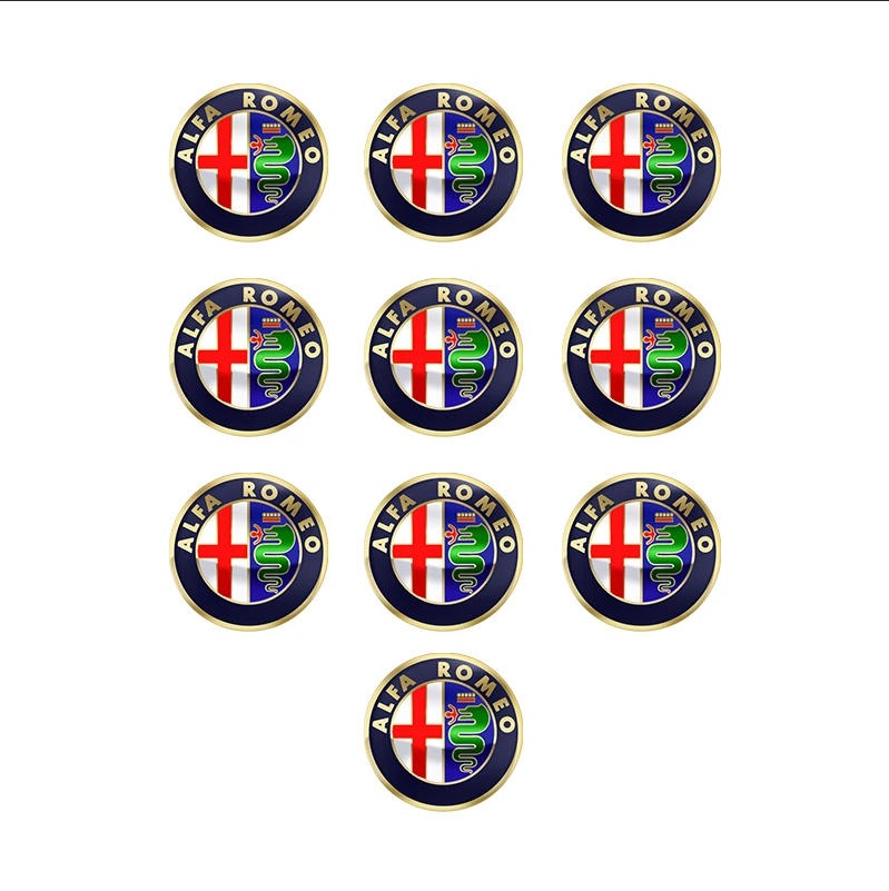 5/10Pcs Car Metal Key Emblem Sticker Decoration For Alfa Romeo 156 159 147 8C 166 Giulia Giulietta Mito Stelvio Spider GT TonaleGF8