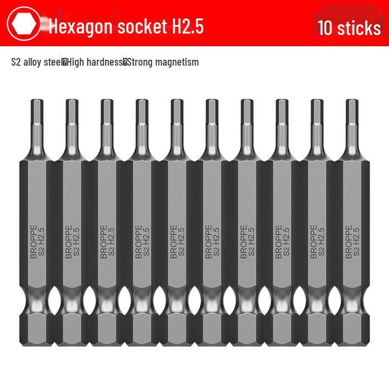 S2 Steel Magnetic Phillips & Slotted Screwdriver Bits Set for Electric Hand Drills and Pneumatic Tools