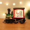 Santa Claus Snowman Christmas Gift Crystal Sequins Christmas Eve Music Box Train Crystal Ball Ornaments Desktop Decoration
