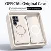 Ультратонкий матовый безрамочный чехол из ПК для Magsafe Samsung Galaxy S25 Edge S24 FE S23 S22 Ultra Plus Магнитная противоударная крышка
