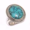 Подарочное кольцо из чистого серебра 925 пробы с натуральным тибетским бирюзовым камнем S.7 Z6q31