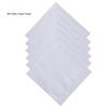 Белый хлопковый платок 40 см: Набор из 6 однотонных handkerchiefs для джентльменов, DIY