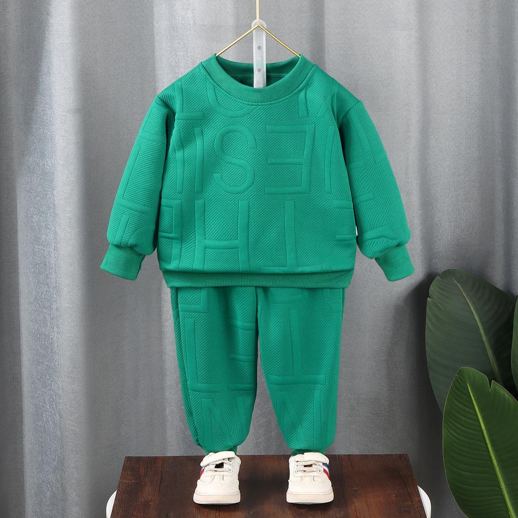 Baby Warm Sets Spring Autumn Trendy Suit Boys Girls Sweatshirt Outfit Kids Cotton Top Casual Sports Pants