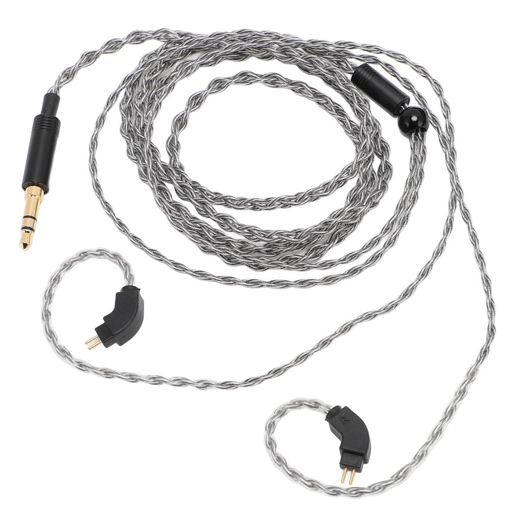 Обновленный кабель наушников 3,5 мм на 2-контактный 0,78 мм посеребренный медный гибкий для Revonext QT2 QT3 RX8