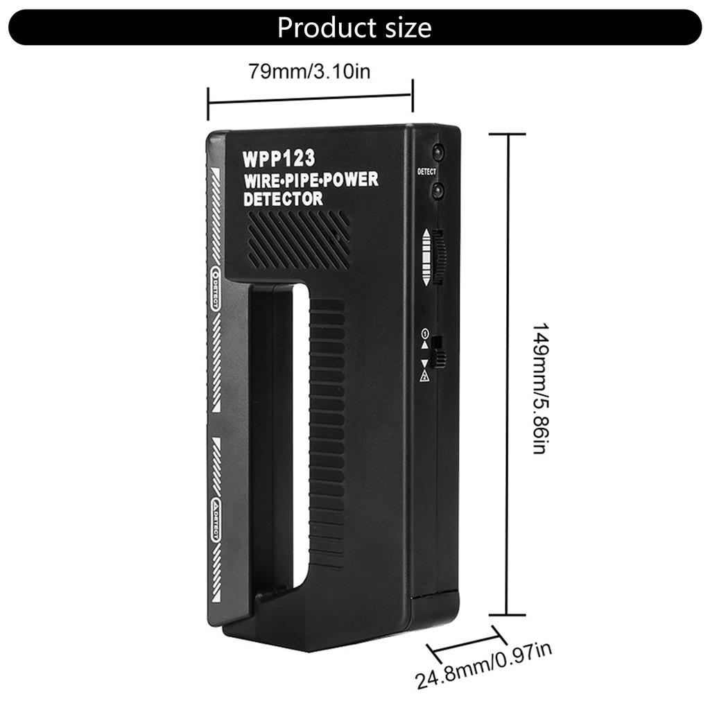 Настенный сканер металлоискатель высокочувствительный детектор проводов и труб с светодиодным индикатором регулируемый многофункциональный сигнал тревоги