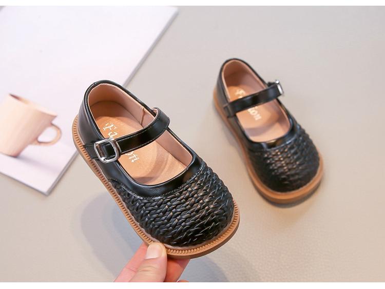 Девочки весна 2026 Мягкая подошва Кожаные Туфли-лоферы Принцессы