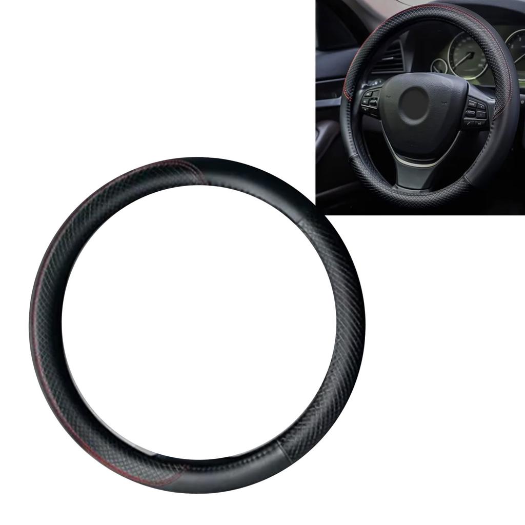Чехол на руль автомобиля Тисненый Противоскользящий Искусственная кожа Защитник рулевого колеса автомобиля для