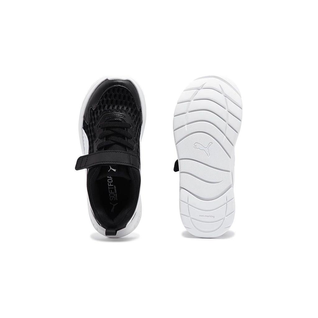 Puma Evolve Run Cushioning Low Top Kids Casual Shoes Kids Sneakers Black White 389689-01