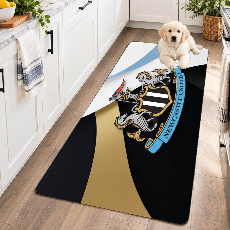 Flannel Kitchen Mat Newcastle United Football Soft Area Rug Non Slip Floor Carpet Home Decoration