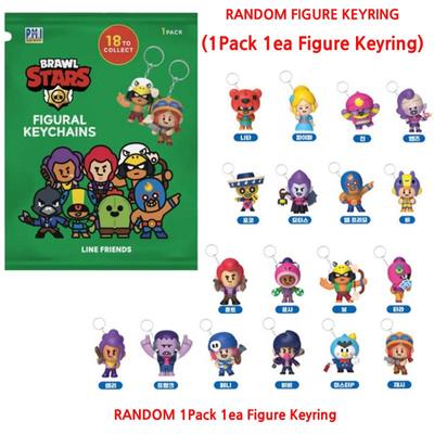 Оригинальная мини-фигурка из случайного полиэтиленового пакета Brawl Stars, брелок для ключей {1 упаковка, 1 шт., случайная фигурка))
