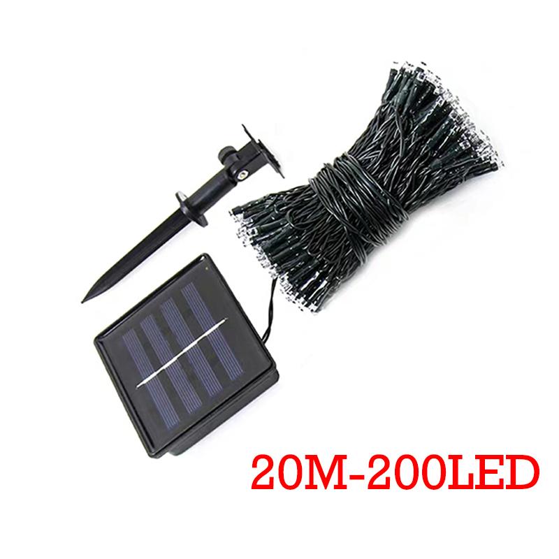 20 м уличный солнечный гирляндный светильник Jardin для 8 режимов, солнечная светодиодная лампа, водонепроницаемое украшение для сада, свадьба, рождественская елка, дом
