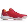 Li Ning Attack Удобные Универсальные Амортизирующие Легкие Нескользящие Поддержка Низкие Кроссовки для Бадминтона Унисекс Красный AYZQ007-1