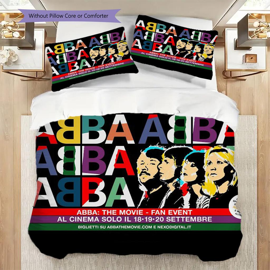 Abba Classic Album Collection Bedding (1 * duvet cover + 2 * pillowcase, without core) 2D Flat Christmas birthday gift Soft and comfortable