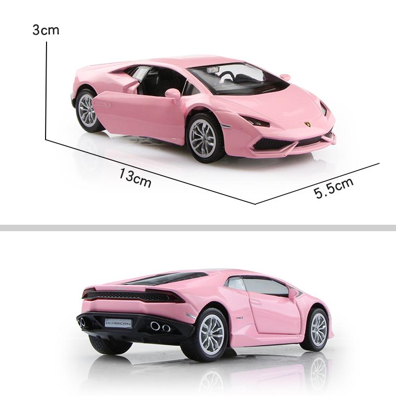 Подарки для девочек серии розового цвета Volkswagen Beetle Bentley McLaren Lamborghini Maserati Benz AMG Nissan GTR Литые игрушечные машинки 1:36 Модель из сплава