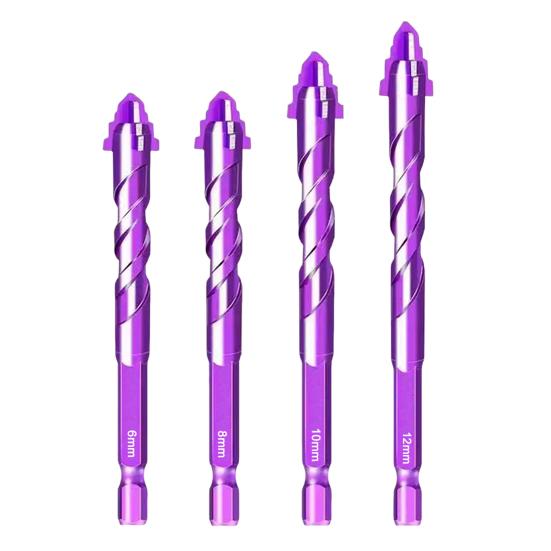 1/4/6 шт. Сверла с четырехгранной пилообразной режущей кромкой Высококачественные Зубчатые эксцентриковые сверла с четырьмя лезвиями Устойчивые к ржавчине Многофункциональные сверла