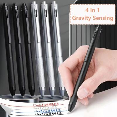 4 в 1 многофункциональная ручка с 3 цветными чернилами механический карандаш модная нейтральная ручка подарок студенту