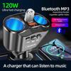 Car Charger Socket Bluetooth FM Transmitter PD QC3.0 Fast Charger Dual USB 4.8A Digital Display Power Adapter with Voltage Display