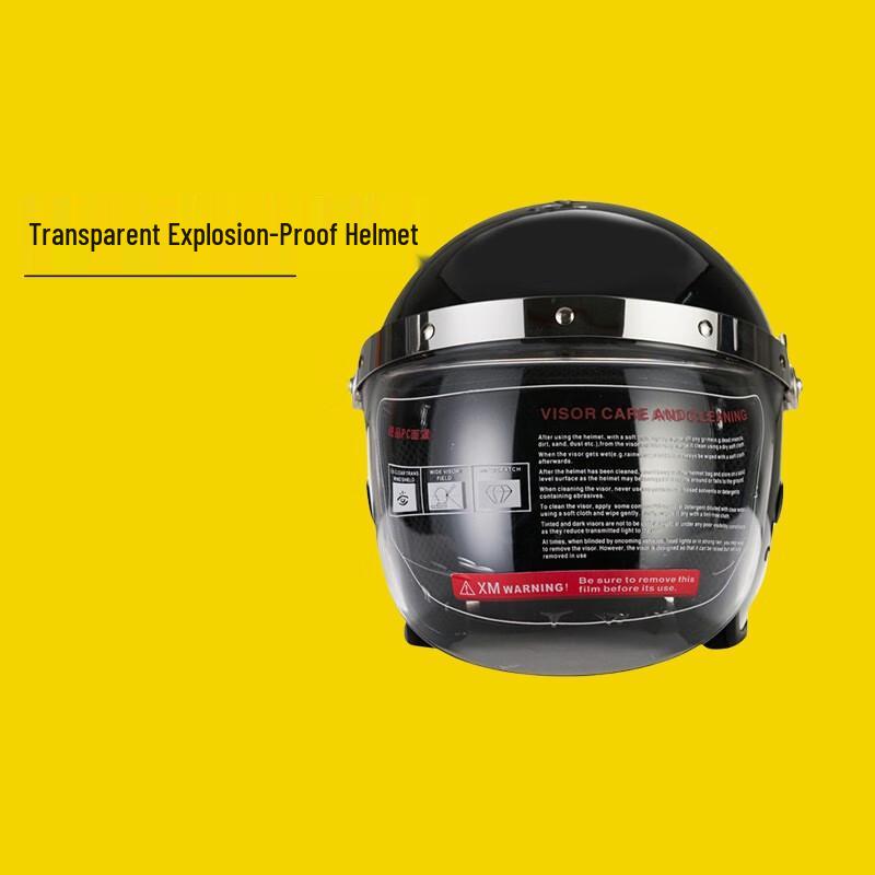 Junshi Transparent Security Helmet with Black Visor