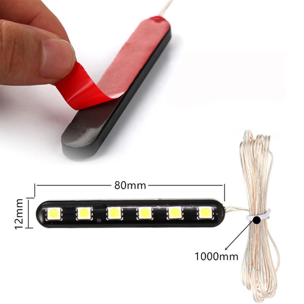 Комплект светодиодных полосок для задних фонарей, стробоскопов, для мотоцикла, грузовика, квадроцикла, боковых и задних фонарей 2 шт., ABS+LED, удобная и простая установка