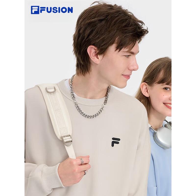 FILA FUSION Unisex Loose Fit Knit Pullover Sweatshirt