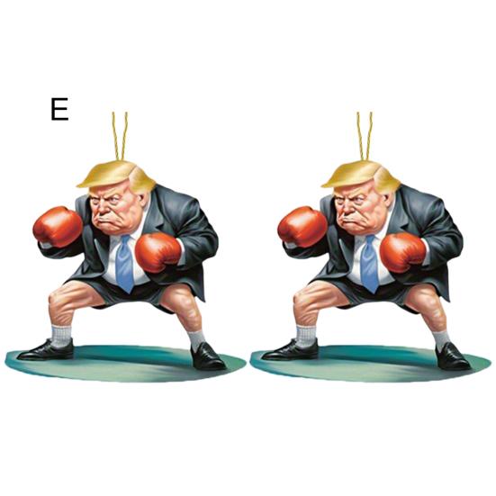 2 шт. подвеска для автомобиля Трампа 2D акриловые украшения Трампа внутренние настенные украшения для рождественской елки