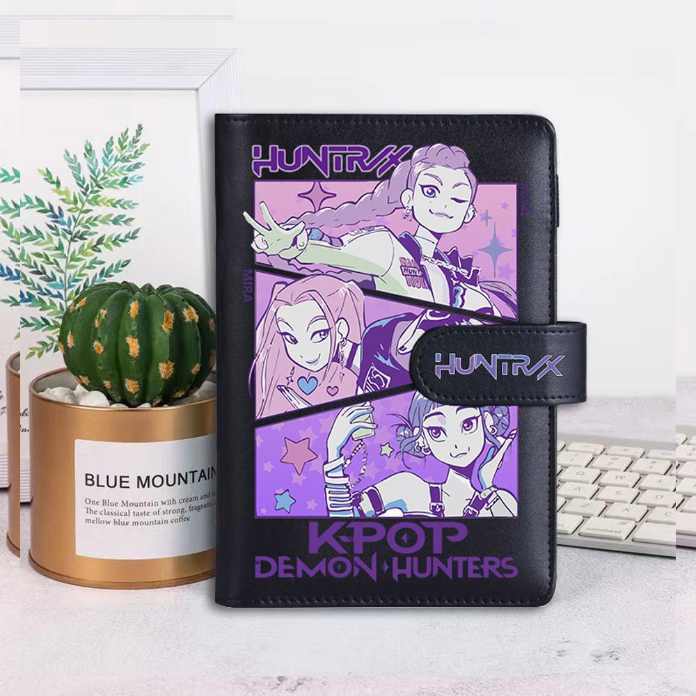 KPop Охотники на демонов Студенческий блокнот Портативный, Съемный блокнот на кольцах, Дневник