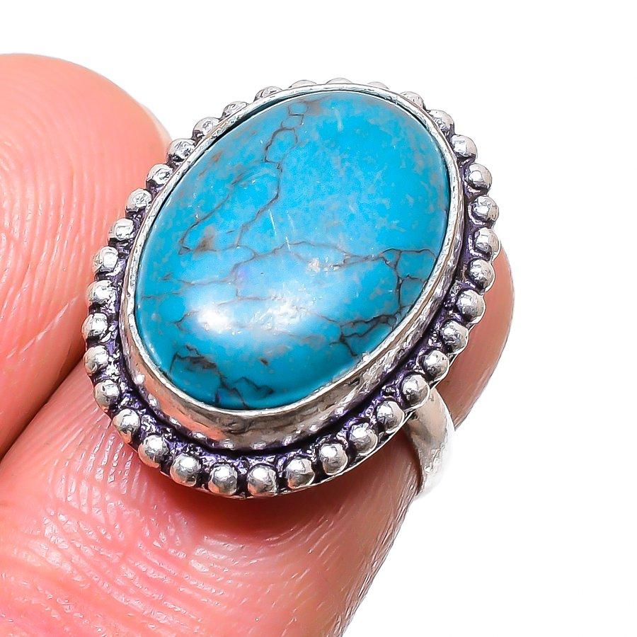 Natural Santa Rosa Turquoise 925 Sterling Silver Jewelry Ring Size 5 W3r79
