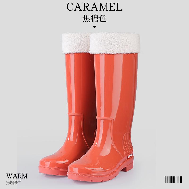 Взрослые дождевые ботинки женские высокие водные ботинки новые дождевые ботинки женские водные ботинки водонепроницаемые и нескользящие рабочие уличные износостойкие резиновые чехлы для обуви