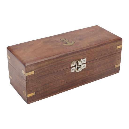 Линза для оптического телескопа Nautical Brass 49,53 см с деревянной коробкой Sheesham