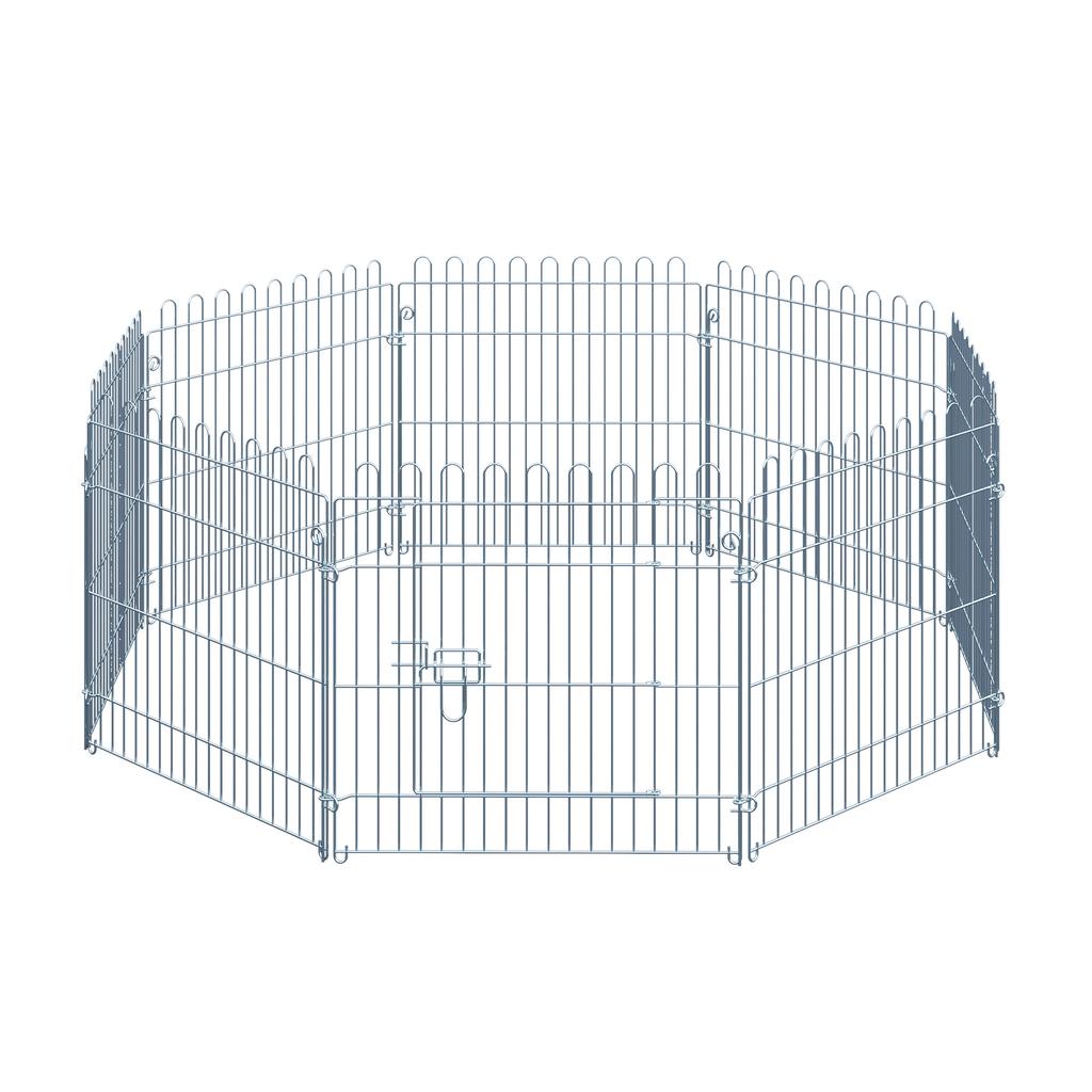 Free-Range Enclosure Puppy Playpen Puppy Fence Playpen Puppy Gate for Animals 8-Piece W63 x H60 cm