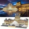 8040 Мировая архитектура, мини-строительные блоки, Париж, Лувр, 3D модель, DIY, алмазные кирпичи, игрушка для детей, подарки