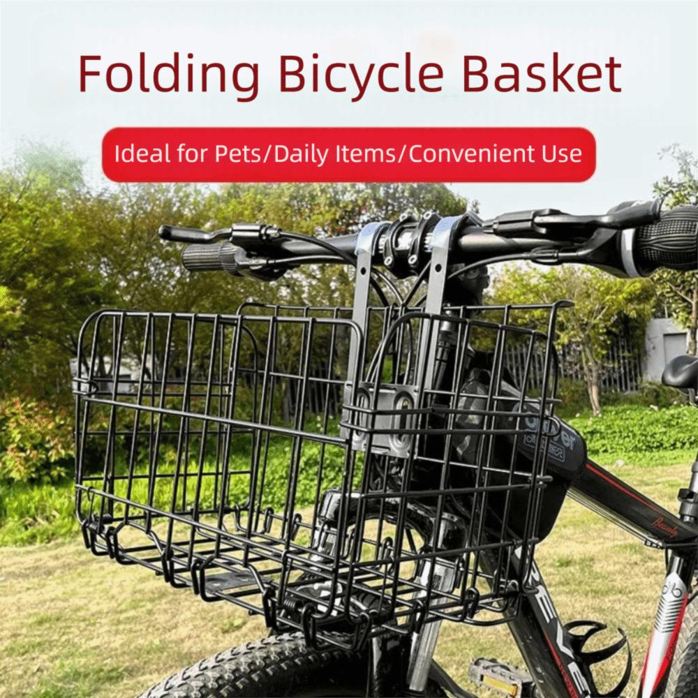Foldable Bike Front Basket Black Bicycle Storage Basket New Bike Carrier Bag For Electric Bikes