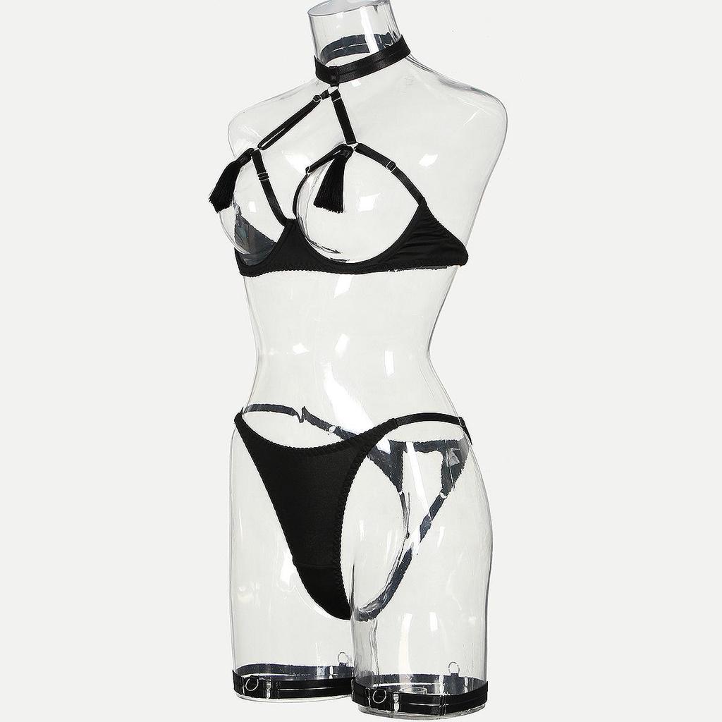 Комплект нижнего белья Sensual Tassel Temptation - сексуальный дизайн с открытой промежностью