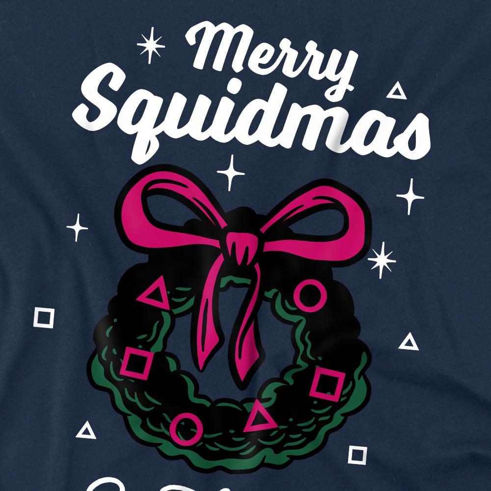 Футболка мужская Squid Game Merry Squidmas Wreath