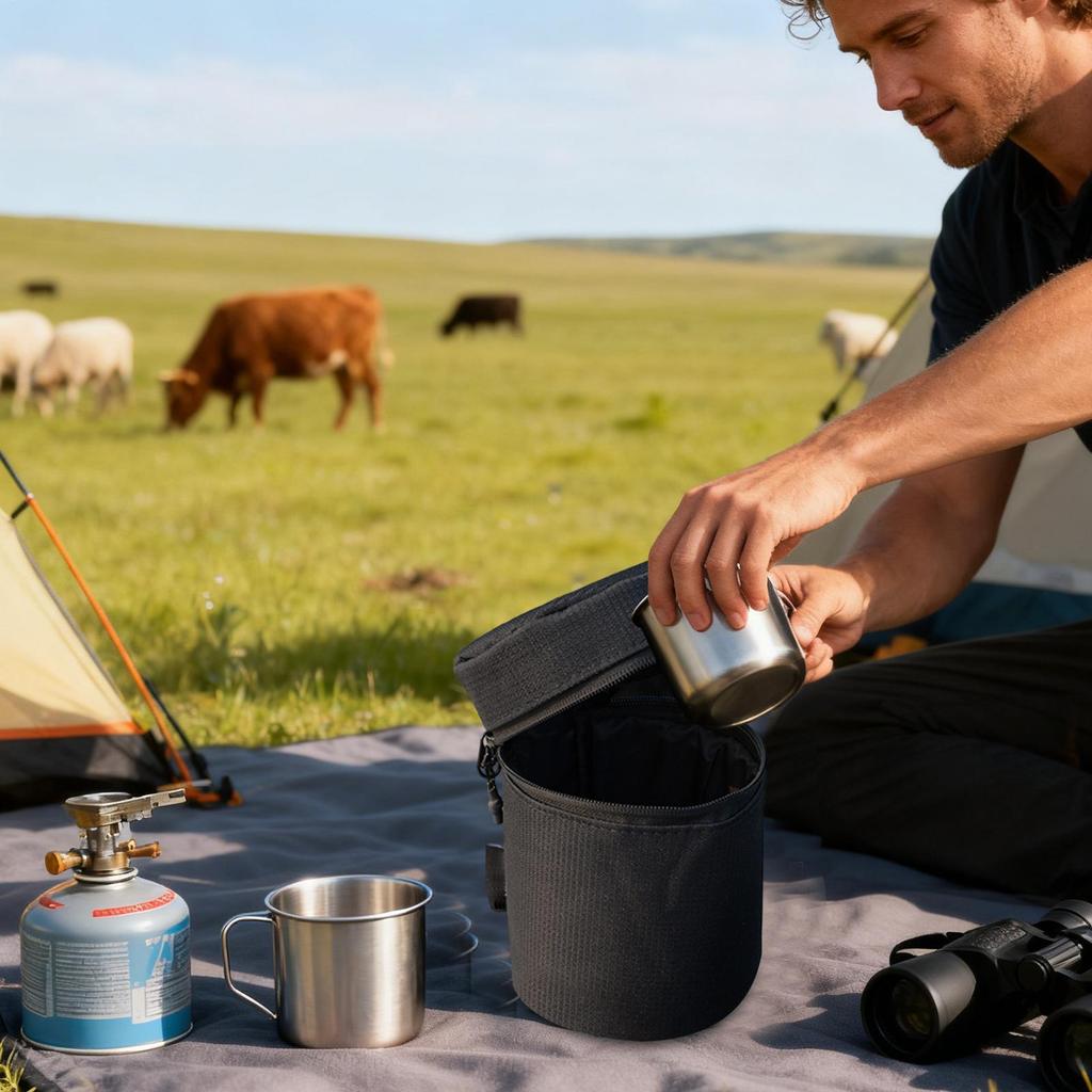 Water Bottle Pouch Leak-Proof Lightweight Storage Outdoor Cup Bag Travel Carrier For Camping Hiking Climbing Backpacking Travel