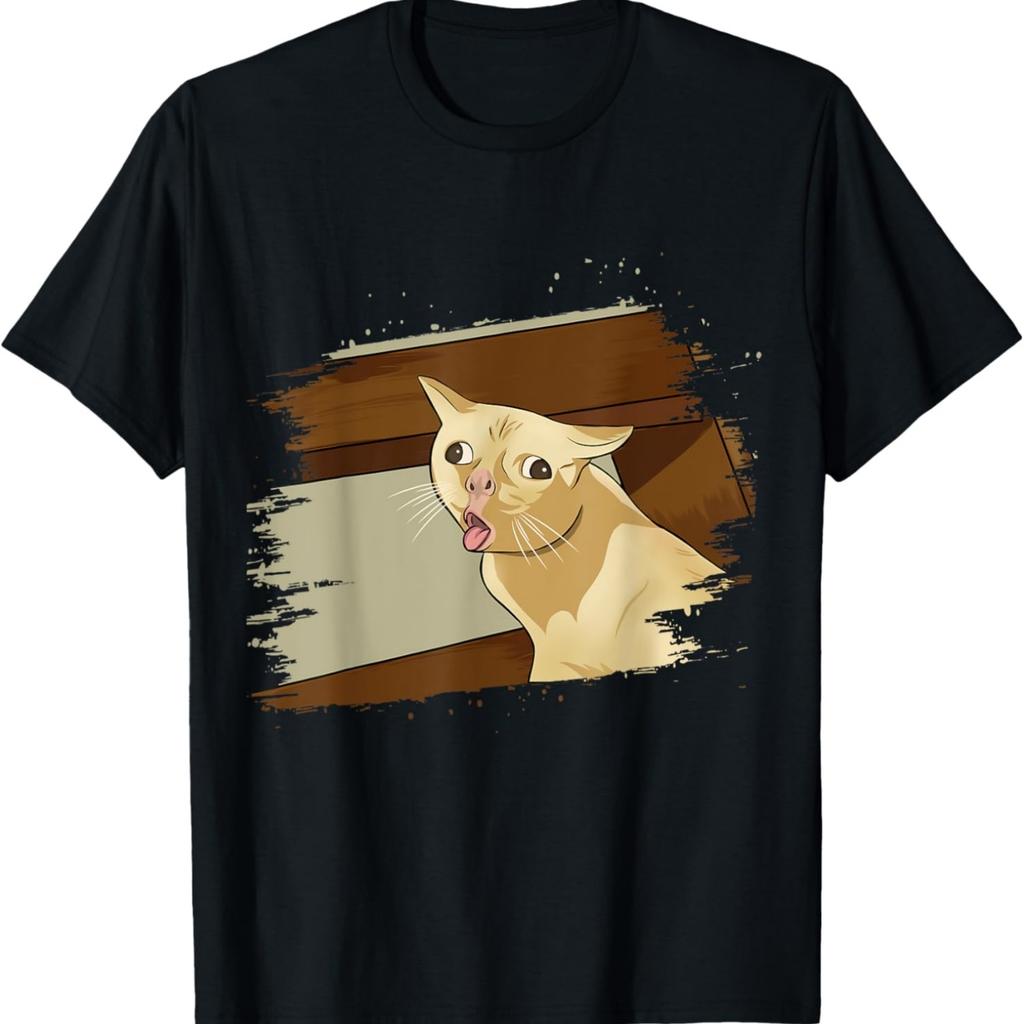 Funny Cat Gagging Meme T-Shirt for Men Women