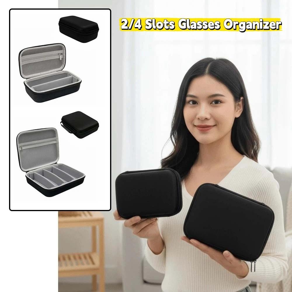 Oxford Cloth 2/4 Slots Glasses Organizer Portable Sunglasses Protective Case Daily