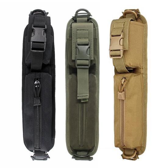 Backpack Strap Pouch with Zipper Simple Installation Quick Release Shoulder Strap Bag Attachment Tactical Accessories