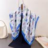 Luxury Soft Satin Print Scarf Women Scarves Bandana Hijab Neckerchief Shawl Kerchief Summer Hair Band Foulard Lady