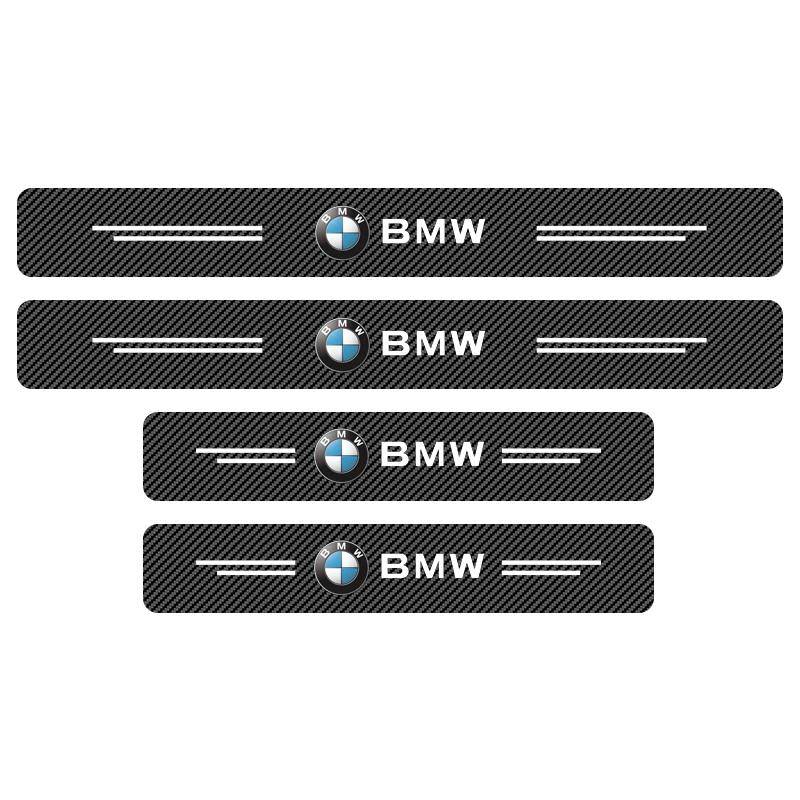 4Pcs Car Door Threshold Carbon Fiber Scuff Plate Sticker Accessories for BMW Performance F25 F26 F15 F16 E90 E91 E92 E60 E84