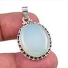 Натуральный халцедон драгоценный камень 925 пробы серебро кулон 1,50" N3q67