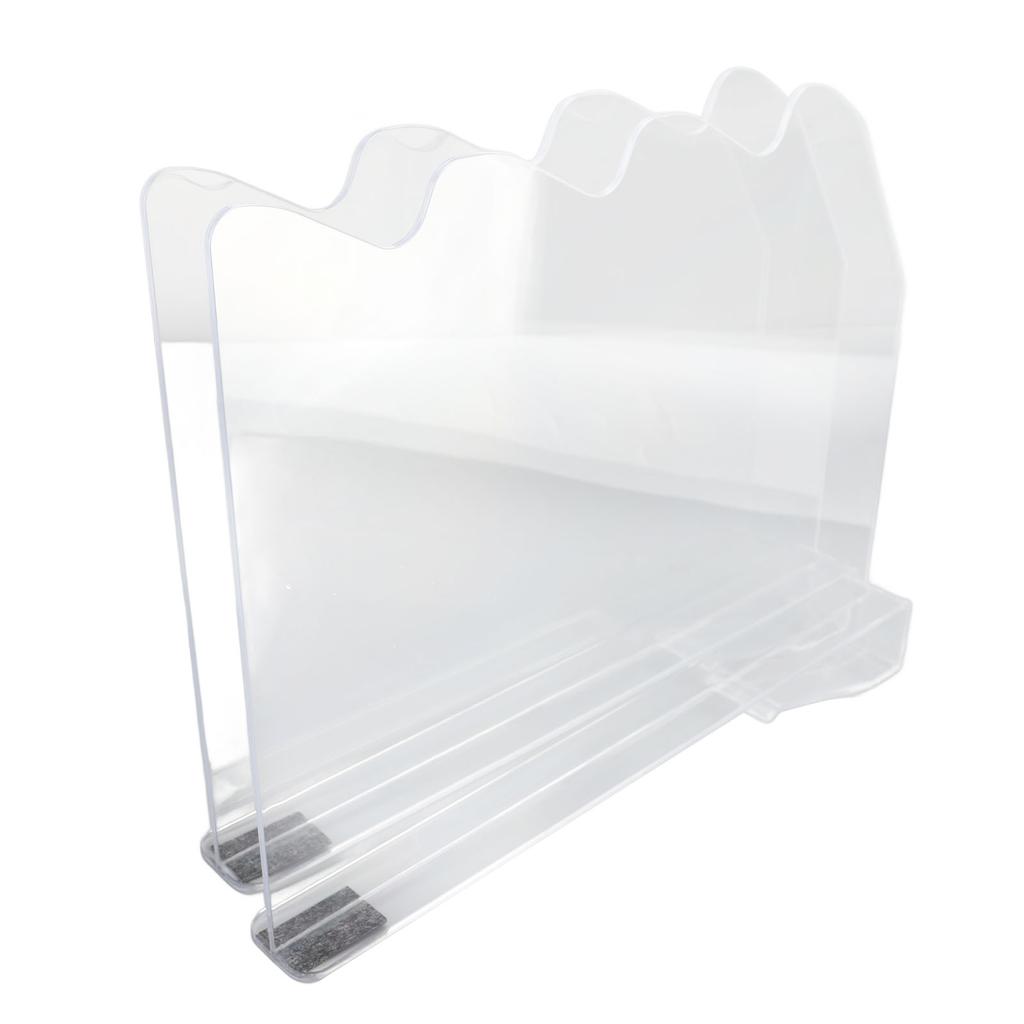 2Pcs Shelf Dividers for Closet Organization Plastic Clear Shelf Cabinet Separator Organizer for Wooden Shelves Bedroom