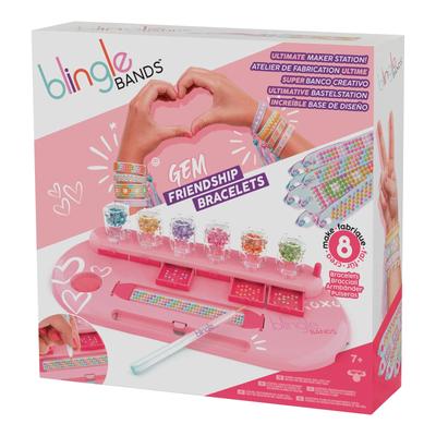 Браслет Blingle Bands DIY Gem Friendship Bracelet 8 Bands Deluxe Studio Arts Crafts Activities Ages Multicolor Makeup Blingle - & 7+ (25204) (8 полос)