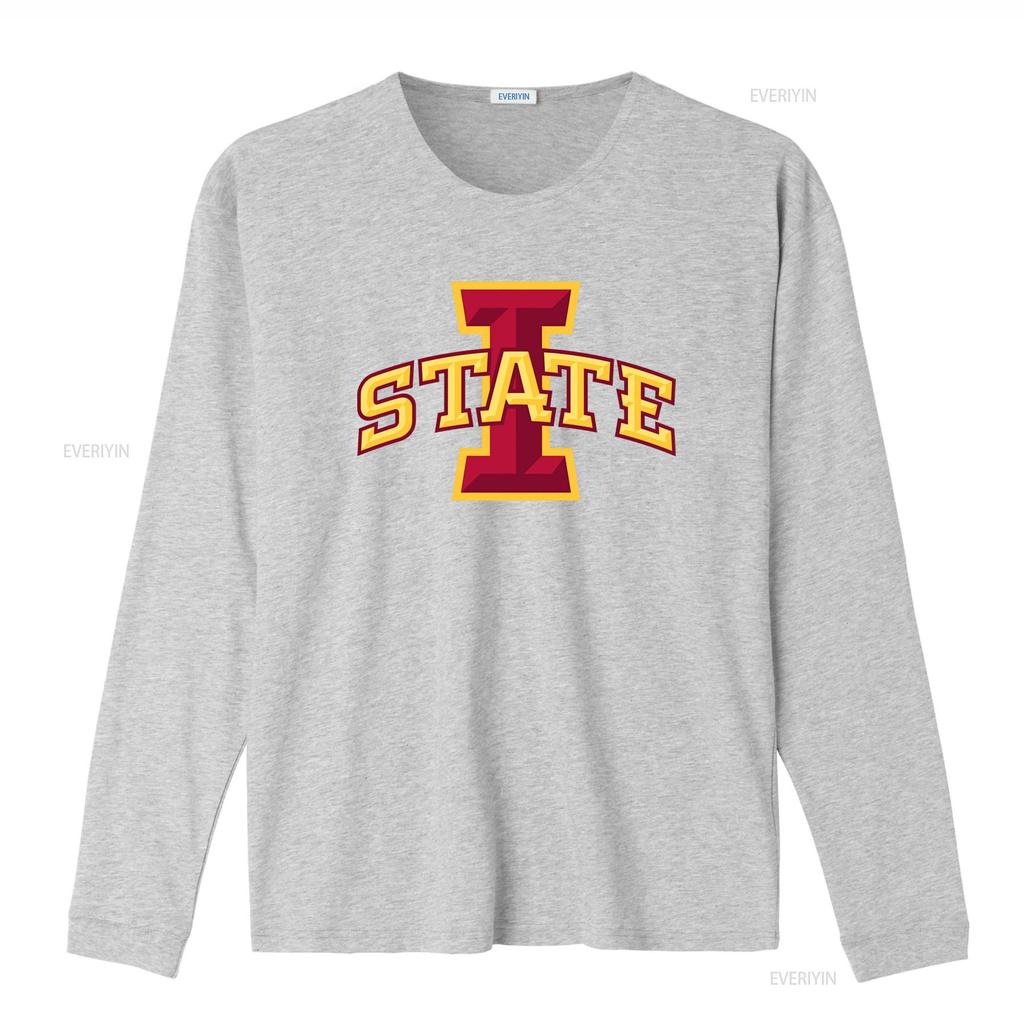 Iowa STATE Футболка Softstyle Одежда для колледжа Школьный дух Фан Стильный дизайн винтажный Стиранный топ Для повседневной носки с принтом